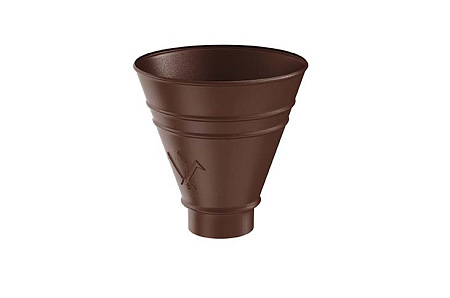 Воронка водосборная круглая D90 Aquasystem PU Matt, RAL 8017 коричневый