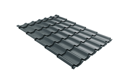 Металлочерепица Гранд Лайн / Grand Line, коллекция Классик, 0.5 Satin Zn 140, цвет RAL 7016 (антрацитово-серый) Металлочерепица Гранд Лайн / Grand Line, коллекция Классик, 0.5 Satin Zn 140, цвет RAL 7016 (антрацитово-серый)