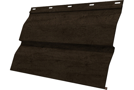 Металлический сайдинг Гранд Лайн / Grand Line профиль Корабельная доска НН, Принт Элит 0.45, цвет Античный дуб TwinColor