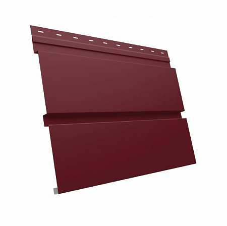 Металлический сайдинг Гранд Лайн / Grand Line профиль Квадро Брус, Satin 0.5, цвет Ral 3005 (красное вино)