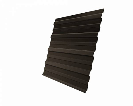 Профнастил С10А Гранд Лайн / Grand Line 0.5 GreenCoat Pural Zn 275, цвет RR 32 темно-коричневый (RAL 8019)