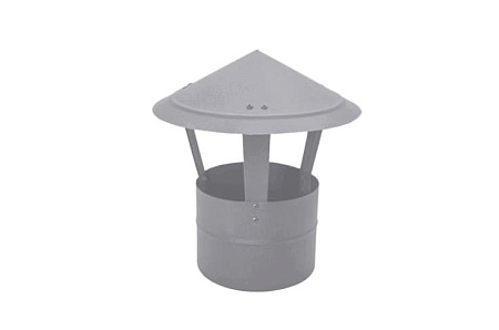 Дымник (колпак) на трубу круглый Grand Line d125, 0.5 Satin, RAL 7004 (сигнально-серый)