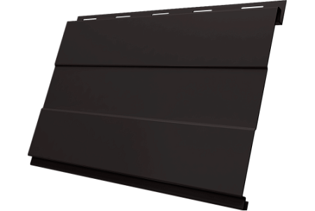 Металлический сайдинг Гранд Лайн / Grand Line профиль Вертикаль проф, Velur 0.5 с пленкой, RR 32 (темно-коричневый)