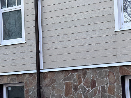 Фиброцементный сайдинг FCSPRO Вуд Клик, 3000x190x10 мм, F03 (Белый песок)