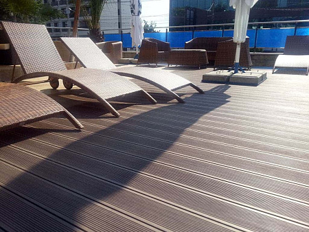 Террасная доска CM Decking Natur ДПК (пустотелая) 3000x135x25 мм, WENGE (венге)