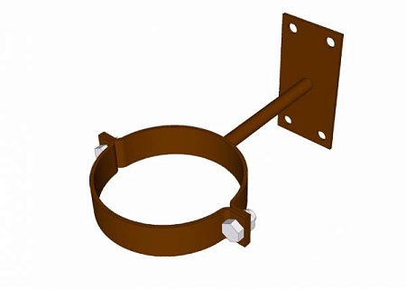 Охват на площадке D120 мм, Zn + порошк.покраска, цвет RAL 8017 (шоколад)