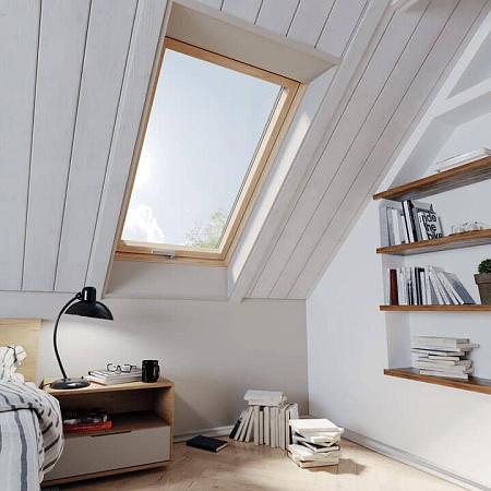 Деревянное двухкамерное мансардное окно Dakea KAA B1500 C4A, 55x98