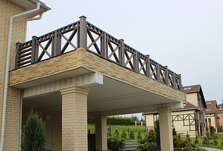 Секция ограждения Бруклин GRINDERDECO, 2120х1075 мм, мербау