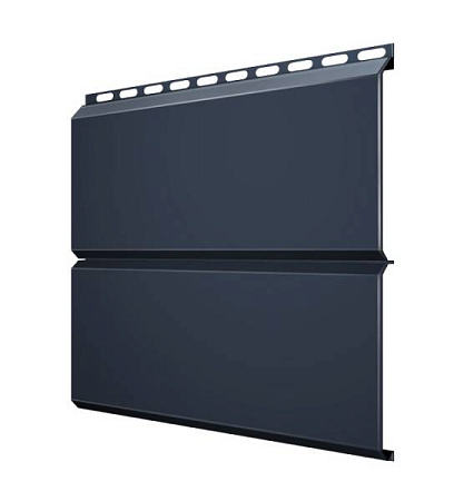 Металлический сайдинг Гранд Лайн / Grand Line профиль ЭкоБрус, GreenCoat Pural Matt 0.5, цвет RR 23 темно-серый (RAL 7024)
