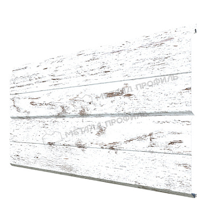 Металлический сайдинг Металл Профиль L брус XL Накатка, 0.5 ECOSTEEL, беленый дуб