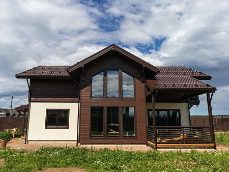 Металлочерепица Гранд Лайн / Grand Line, коллекция Классик, 0.5 Satin Zn 140, цвет RAL 8017 (шоколад)
