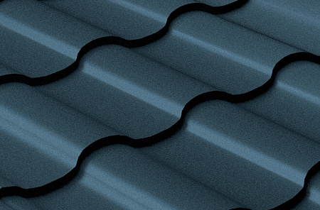 Металлочерепица Гранд Лайн / Grand Line, коллекция Kredo, 0,5 Satin Zn 140, цвет RAL 7024 (мокрый асфальт)