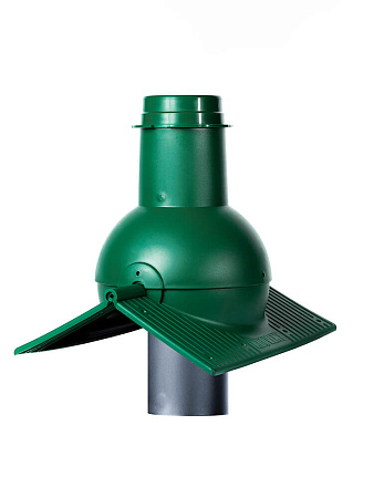 Выход канализации коньковый Krovent Pipe-cone, зеленый