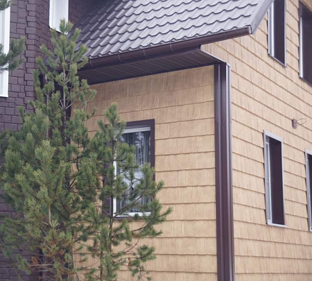 Фасадная панель Я-Фасад Grand Line Сибирская дранка, слоновая кость