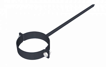 Охват на штыре D120 мм, длина 300 мм, Zn + порошк.покраска, цвет RAL 7024 (мокрый асфальт)