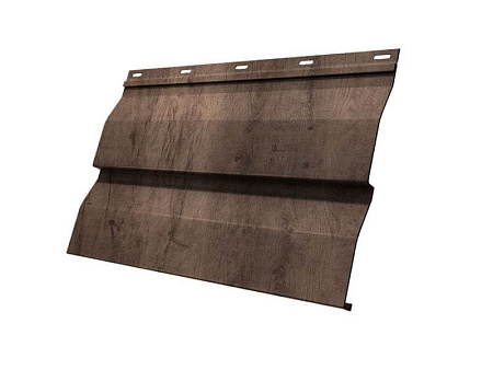 Металлический сайдинг Гранд Лайн / Grand Line профиль Корабельная доска, Принт Премиум 0.45, цвет Almond Wood Fresh