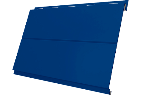 Металлический сайдинг Гранд Лайн / Grand Line профиль Вертикаль line, Сатин 0.5 с пленкой, RAL 5005 (сигнальный синий)