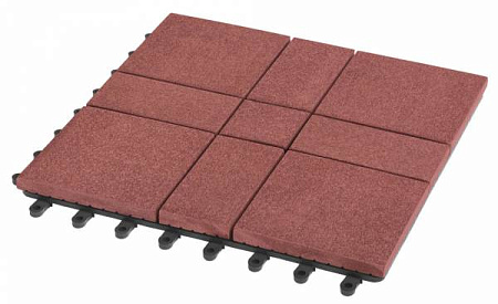 Садовый паркет Люкс 11 GRINDERDECO ДПК, 300x300 мм, мербау, упаковка 10 шт.