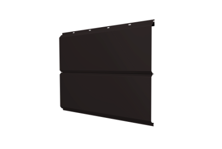 Металлический сайдинг Гранд Лайн / Grand Line профиль ЭкоБрус новый, Drap ТХ 0.45 с пленкой, RAL 9005 черный