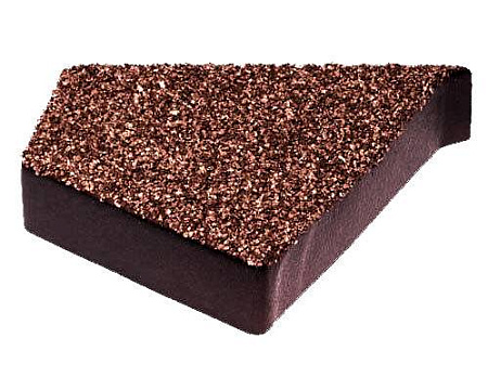 Заглушка Метротайл (Metrotile) для торцевой планки, левая, цвет кофе, 118х100 мм