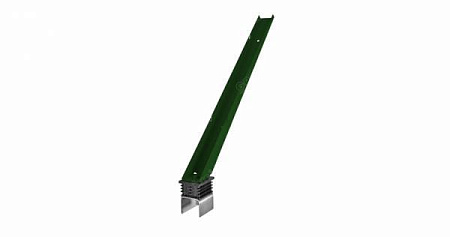 Наконечник L на столб Гранд Лайн / Grand Line, Pe, 62х55 мм, цвет RAL 6005 (зеленый)