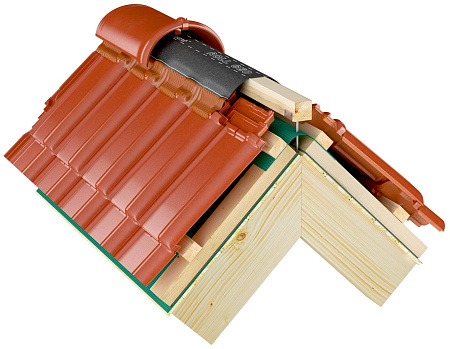 Коньковая лента Eurovent ROLL GEO, 180 мм x 5 м, RAL 8015 каштан