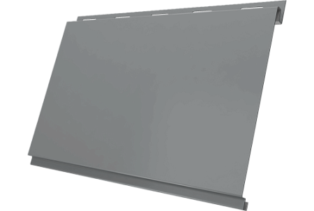 Металлический сайдинг Гранд Лайн / Grand Line профиль Вертикаль классик, Drap ТХ 0.45 с пленкой, RAL 7004 (сигнальный серый)