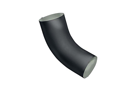 Колено трубы круглое 60° D125/90 Grand Line PE Matt, RAL 7024 мокрый асфальт