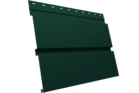 Металлический сайдинг Гранд Лайн / Grand Line профиль Квадро Брус, PE 0.45 с пленкой, RAL 6005 (зеленый мох)