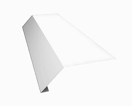 Карнизная планка (капельник), 2000 мм РЕ Ral 9003 (белый)