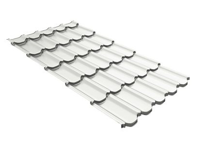 Волновой профиль Grand Line Kvinta plus3D, 0,5 PE, Zn 80-100, RAL 9003 сигнальный белый