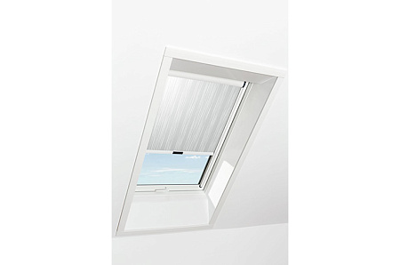 Штора рулонная дневного света Roto ZRE M в кассете, 94x140, полосы серый