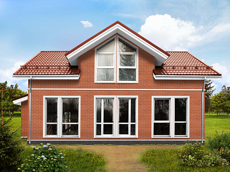 Металлочерепица Гранд Лайн / Grand Line, коллекция Classic, 0,5 Satin Zn 140, цвет RAL 8004 (терракота)