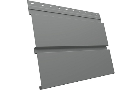 Металлический сайдинг Гранд Лайн / Grand Line профиль Квадро Брус, Сатин 0.5 с пленкой, RAL 9006 (бело-алюминиевый)