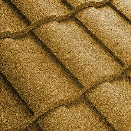 Композитная черепица Метротайл (Metrotile) серия MetroRoman, цвет желтый, 1280х410 мм