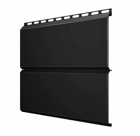 Металлический сайдинг Гранд Лайн / Grand Line профиль ЭкоБрус, GreenCoat Pural Matt 0.5, цвет RR 33 черный (RAL 9005)