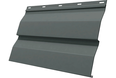 Металлический сайдинг Гранд Лайн / Grand Line профиль Корабельная доска, PE 0.45, Ral 7005 (мышино-серый)