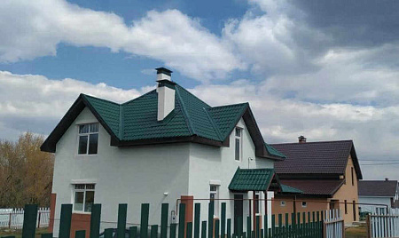 Металлочерепица Гранд Лайн / Grand Line, коллекция Classic, 0,5 Satin Zn 140, цвет RAL 6005 (зеленый мох)