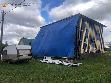 Монтаж фасада панелями Docke в д. Волковицы Монтаж фасада панелями Docke в д. Волковицы