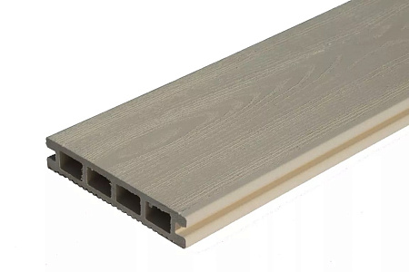 Террасная доска из МПК, 6000x140x25 мм, фактура дерева, жемчуг