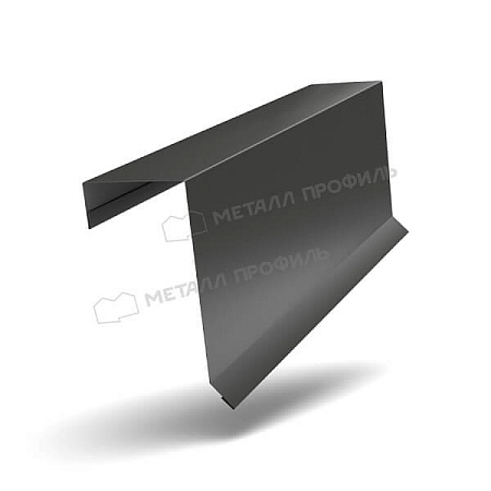 Планка торцевая кровельная FASTCLICK PURETAN 0.5, 65х130х2000 RR 23 темно-серый