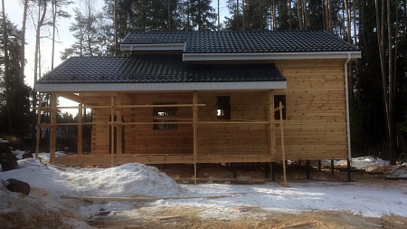 Металлочерепица Гранд Лайн / Grand Line, коллекция Kredo, 0,5 Satin Zn 140, цвет RAL 7024 (мокрый асфальт)
