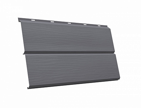 Металлический сайдинг Гранд Лайн / Grand Line профиль ЭкоБрус новый 3D, PE 0.5 с пленкой, RAL 7004 сигнальный серый