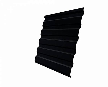 Профнастил С20А Гранд Лайн / Grand Line 0.5 GreenCoat Pural Matt Zn 275, цвет RR 33 черный (RAL 9005)