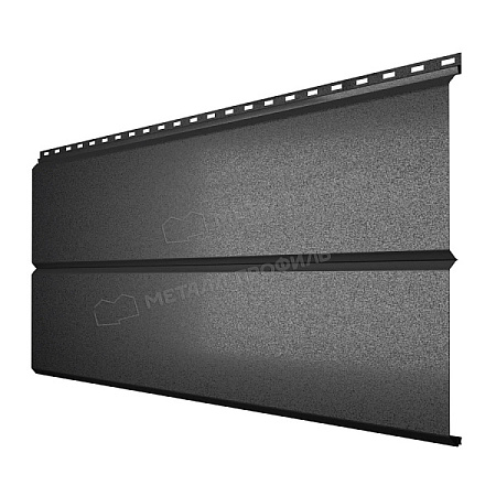 Металлический сайдинг Металл Профиль L брус XL Гладкий, 0.5 VikingMP E, RAL 9005 черный темный