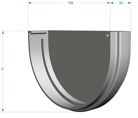 Заглушка воронки D120 мм Деке Премиум / Docke Premium, цвет каштан (Ral 8017) Заглушка воронки D120 мм Деке Премиум / Docke Premium, цвет каштан (Ral 8017)