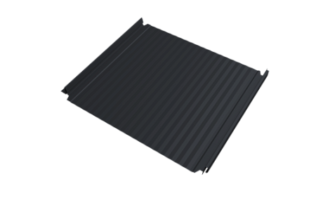 Кликфальц Double Pro Gofr Grand Line 0,45 Drap-double TX с пленкой на замках RAL 7024 мокрый асфальт