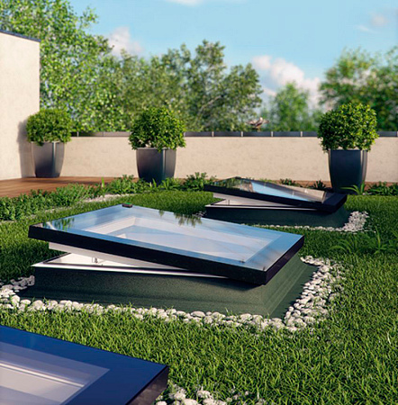 Окно для плоской крыши Fakro / Факро DMF-D U6 с ручным управлением, размер 100х100