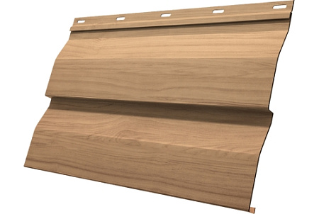 Металлический сайдинг Гранд Лайн / Grand Line профиль Корабельная доска НН, Принт Элит 0.45, цвет Медовое дерево TwinColor