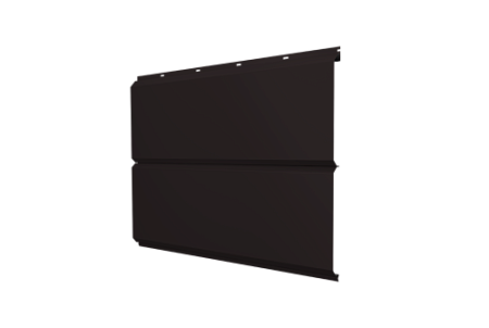 Металлический сайдинг Гранд Лайн / Grand Line профиль ЭкоБрус новый, Drap ТХ 0.5 с пленкой, RAL 9005 черный